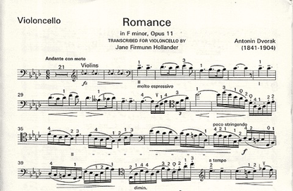 Dvorak, A. (Hollander): Romance in F minor Op.11 (cello & piano)