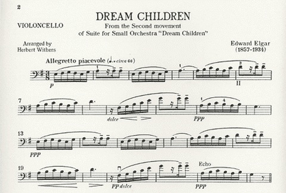 Elgar, Edward: Dream Children (cello & piano)