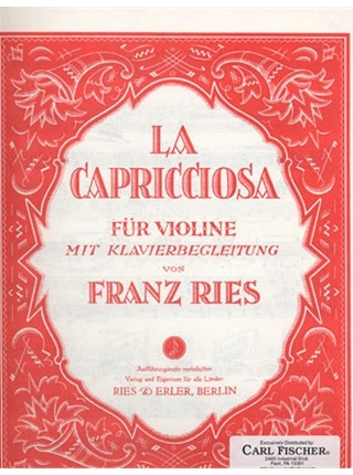 Ries, Franz: La Capricciosa (violin & piano)