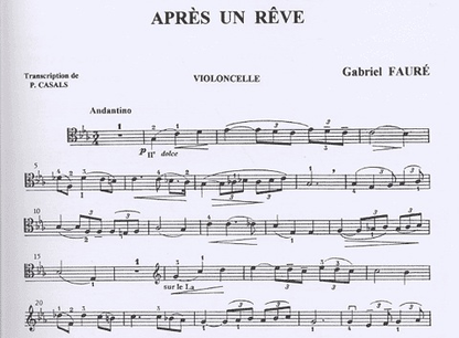 Faure, Gabriel: Melodies transcribed for Cello or Violin & Piano V.1