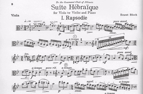 Bloch, Ernest: Suite Hebraique (Viola & Piano)