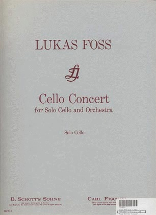 Foss, Lukas: Cello Concerto (cello & piano)