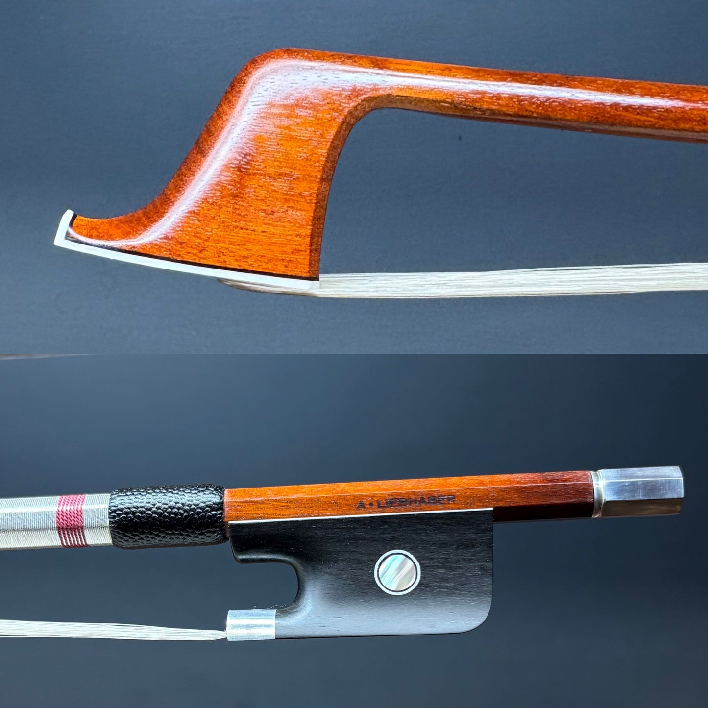 A • LIEBHABER cello bow, silver-mounted, 80.1g, San Diego, California | Metzler Violins