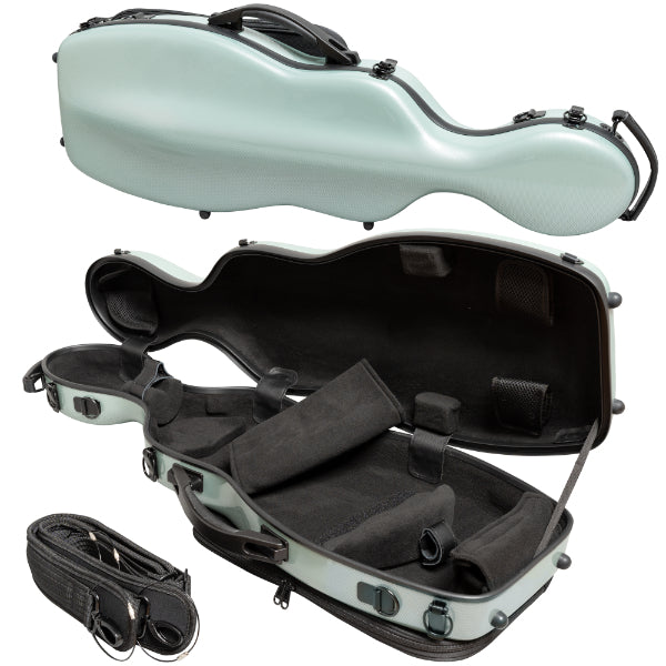 Mika cello-shaped violin case, thermoplastic  Blue
