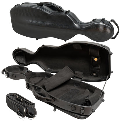 Mika cello-shaped violin case, thermoplastic  Blue