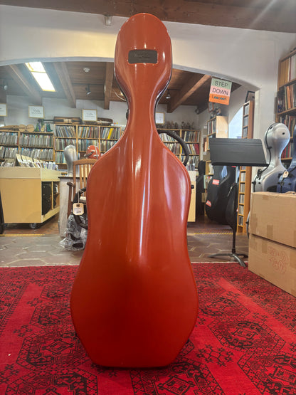 BAM Newtech cello case w,  wheels, used, terracotta | Metzler Violins