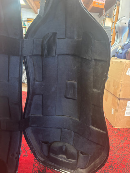 BAM Newtech cello case w,  wheels, used, terracotta | Metzler Violins