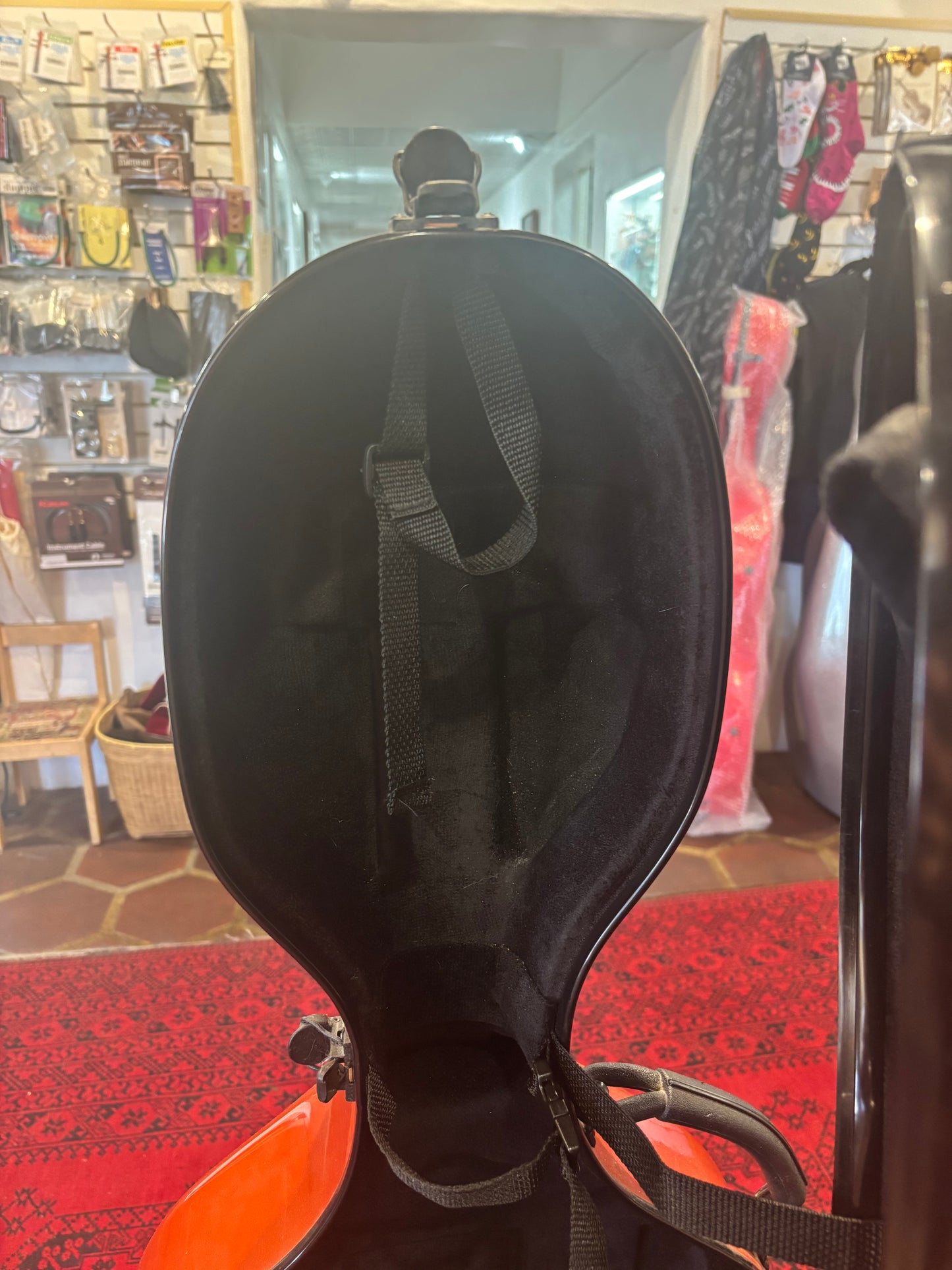 BAM Newtech cello case w,  wheels, used, terracotta | Metzler Violins