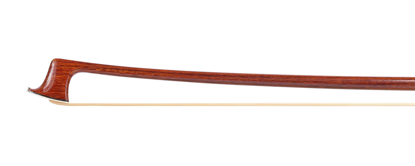 Bernard 4/4 violin bow, pernambuco, from the workshop of Pierre Guillaume, 59.9 g. Belgium