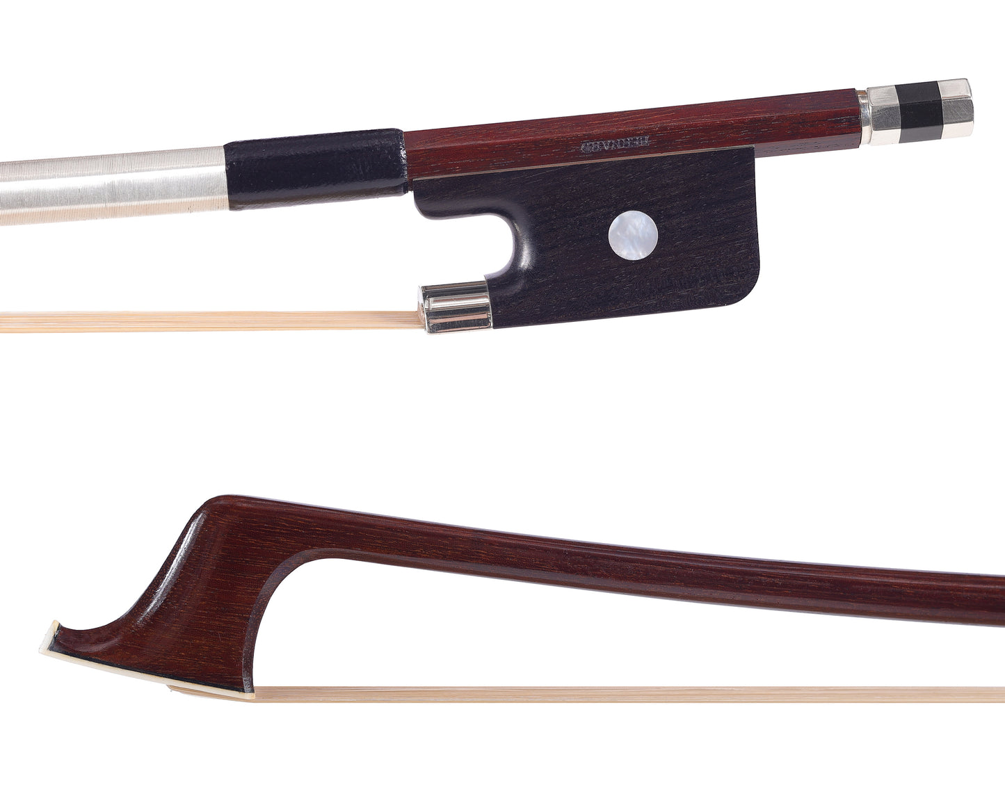 Bernard Pernambuco cello bow, nickel, from the workshop of Pierre Guillaume, BELGIUM | Metzler Violins