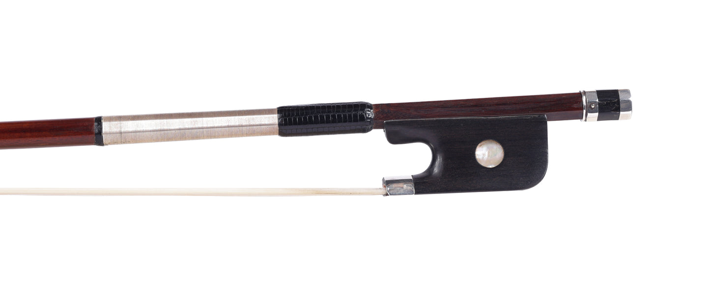 Dominique Peccatte cello bow, Raffin Certificate, silver mounted, grafted under grip 71.2 g. | Metzler Violins