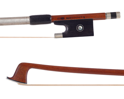 E.A. OUCHARD branded Pernambuco violin bow, nickel, 60.1 g. GERMANY | Metzler Violins