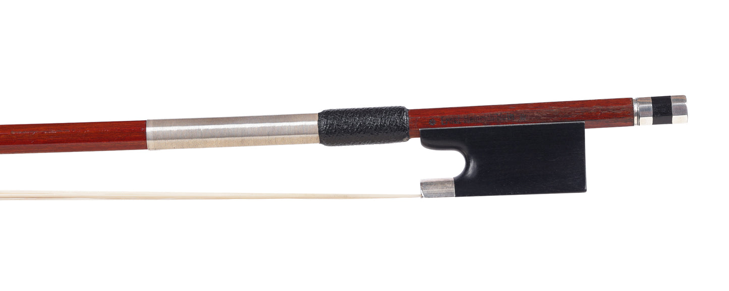 *Ernst Heinrich Roth* octagonal Pernambuco 4/4 violin bow, ebony/silver ca.1928, GERMANY, fine condition, 59 g.