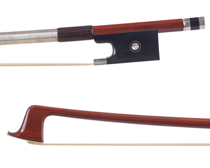 Stephane Thomachot silver bow quartet, ca 1975 (2 violin bows, viola bow, & cello bow)  | Metzler violins