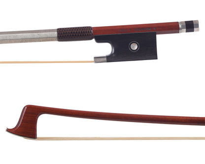 Stephane Thomachot silver bow quartet, ca 1975 (2 violin bows, viola bow, & cello bow)  | Metzler violins