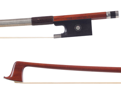 Stephane Thomachot silver bow quartet, ca 1975 (2 violin bows, viola bow, & cello bow)  | Metzler violins