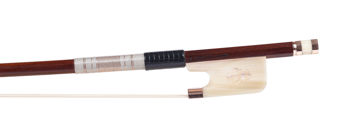 V. SCHAEFFER cello bow, gold-mounted, Ipe 82.2 g.