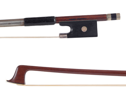 Albert Schuster silver/pernambuco violin bow, round stick, GERMANY | Metzler Violins