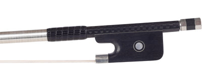 Black Carbon Fiber Weave (braided) 4/4 viola bow, with ebony frog