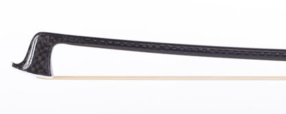 Black Carbon Fiber Weave (braided) 4/4 viola bow, with ebony frog