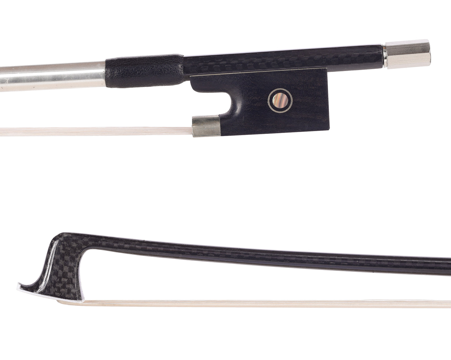Carbon Fiber Weave (braided) 4/4 violin bow, with ebony frog