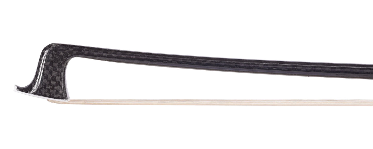 Black Carbon Fiber Weave (braided) 1/8 violin bow, with ebony frog | Metzler Violins