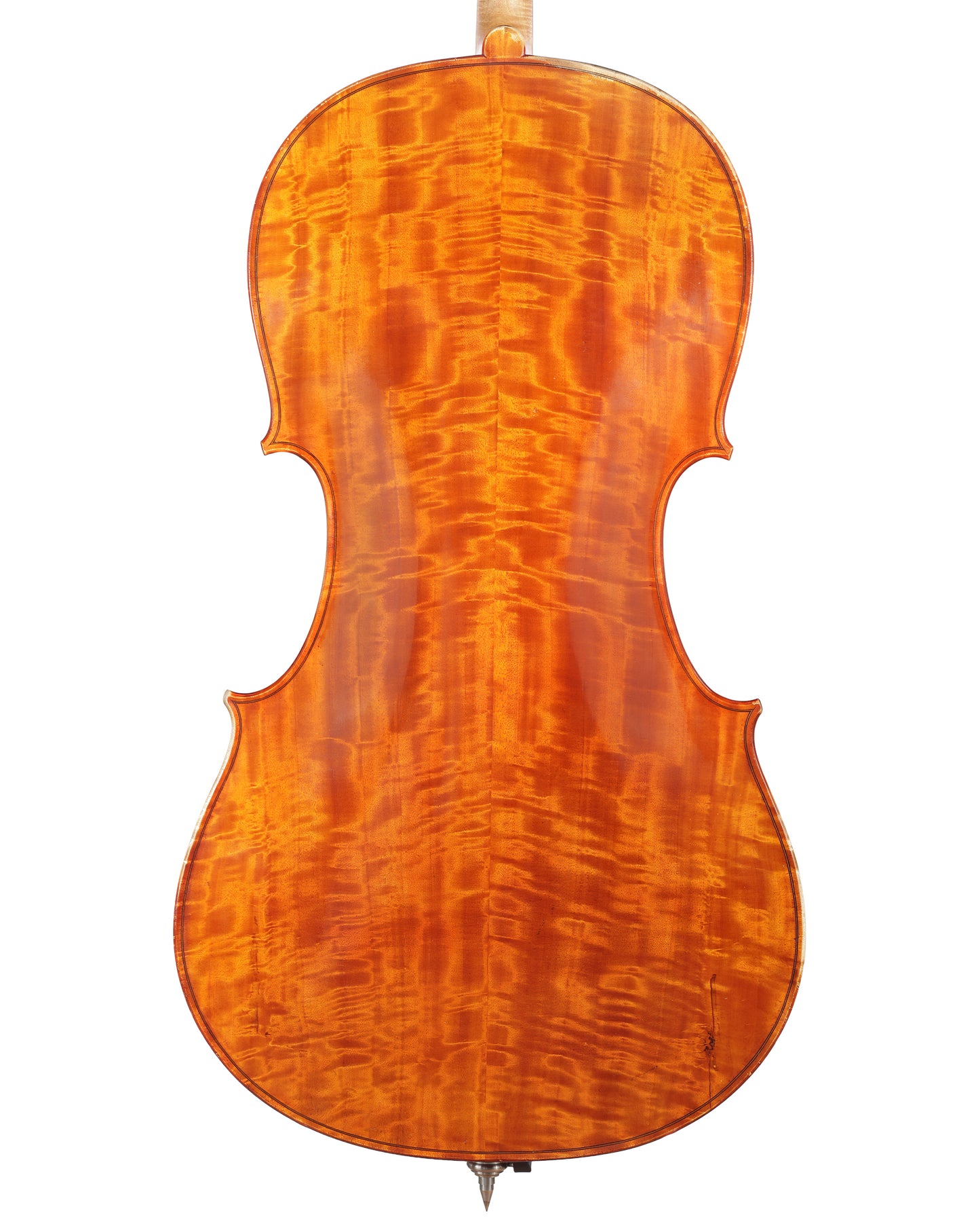 Carlos Funes Vitanza cello, 2008, San Francisco, highly figured poplar | Metzler Violins