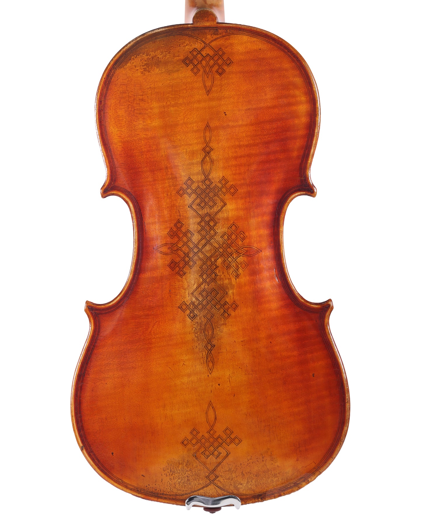 Neuner & Hornsteiner 15" decorated viola with Herman Weaver repair label, ca. 1890 | Metzler Violins