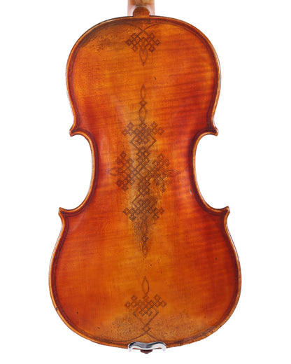 Neuner & Hornsteiner 15" decorated viola with Herman Weaver repair label, ca. 1890 | Metzler Violins