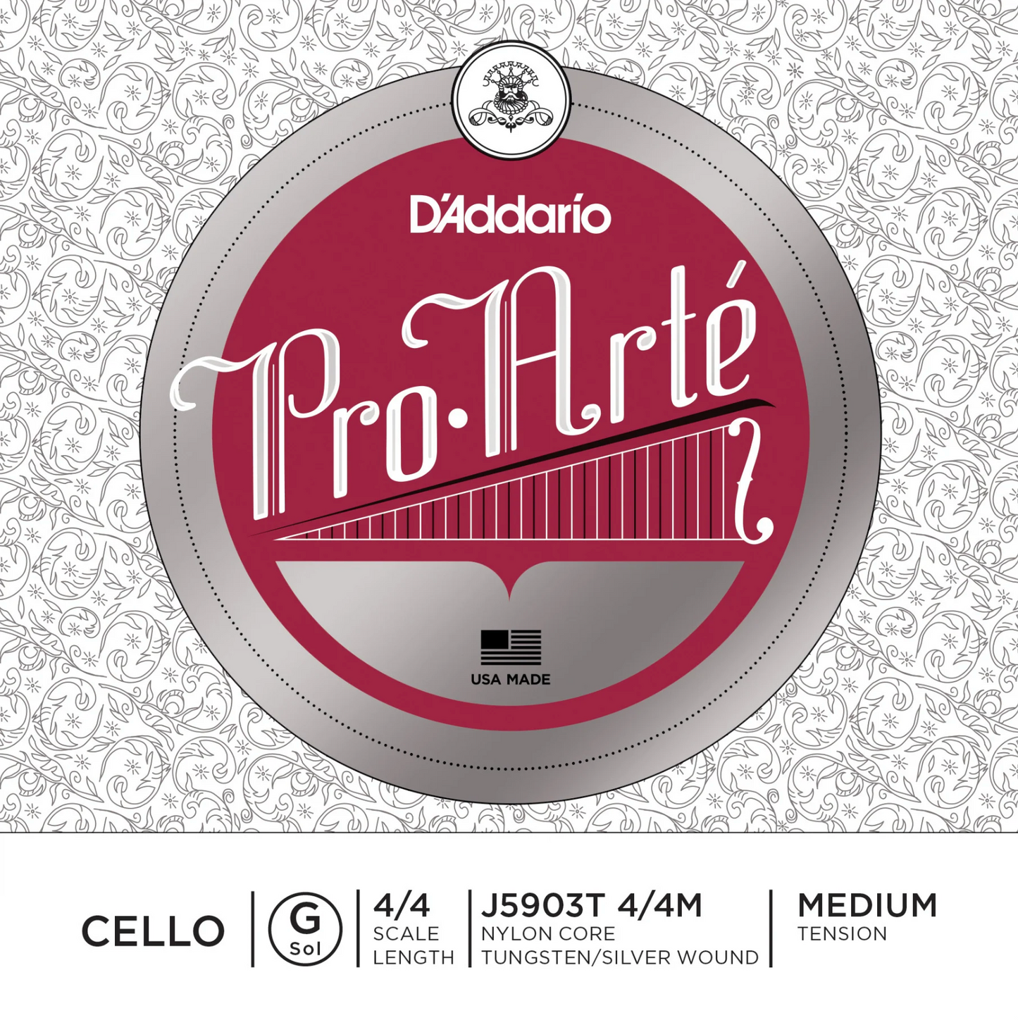 Pro-Arté cello string, medium,