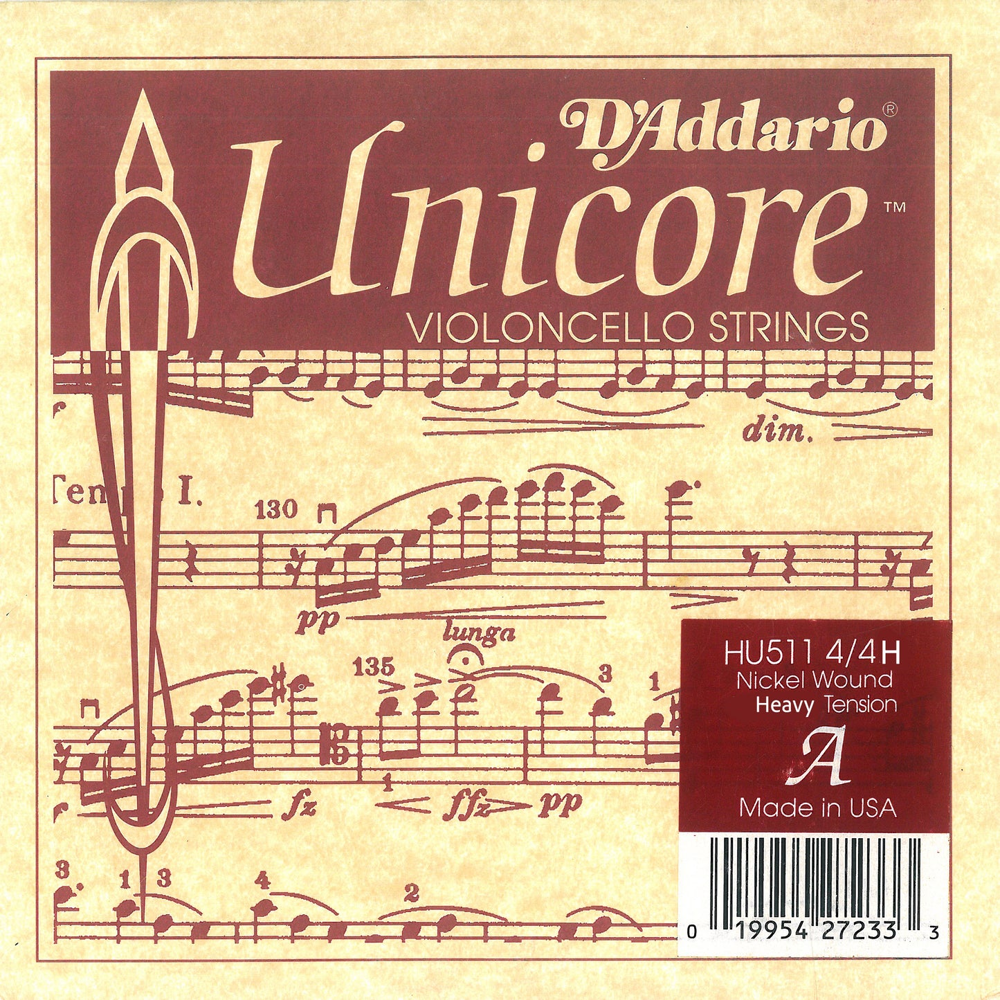UNICORE by D'Addario, discontinued cello string,