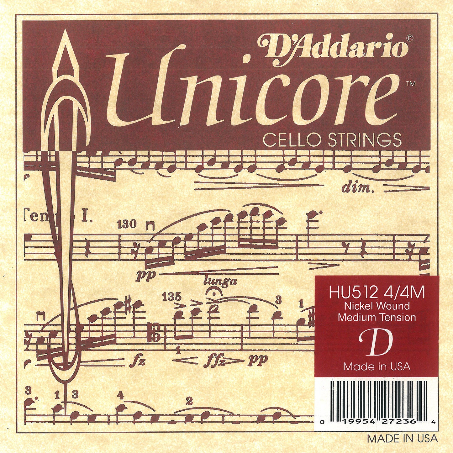 UNICORE by D'Addario, discontinued cello string,