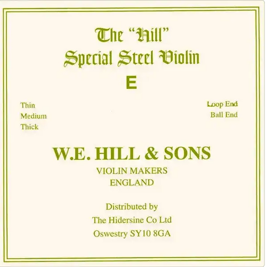 W.E. HILL & Sons violin E string,