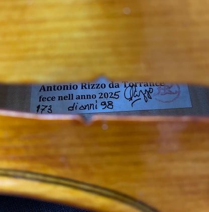 Antonio Rizzo 16 1/2" viola, Torrance, California, 2025, age 98