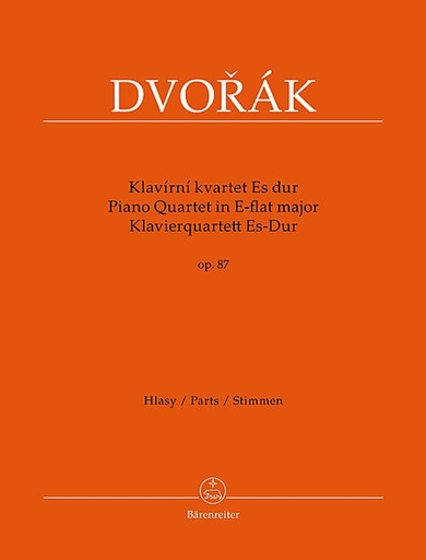 Dvorak, Antonin: Piano Quartet In Eb major Op.87 (violin, viola, cello, piano) Barenreiter