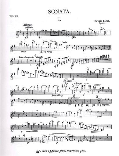 Elgar, Edward: Sonata Op.82 (violin & piano)