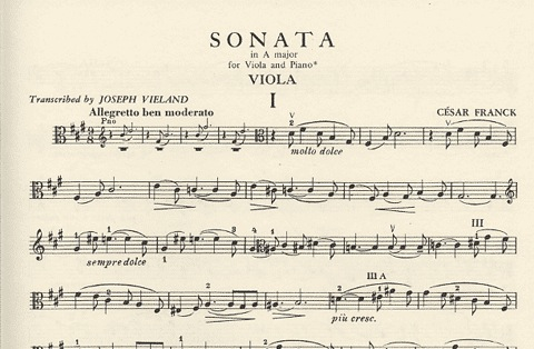 Franck, Cesar: Sonata in A (Viola & Piano)