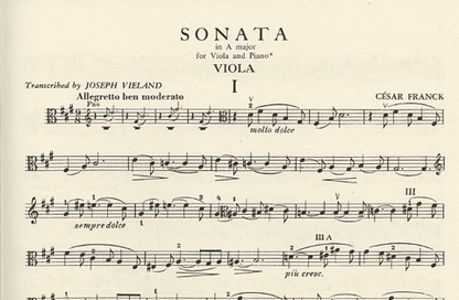 Franck, Cesar: Sonata in A (Viola & Piano)