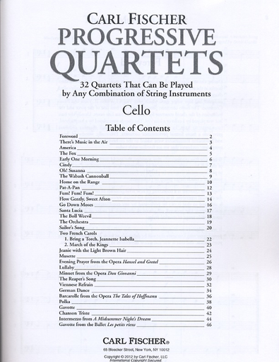 Gazda, Doris: Progressive Quartets (4 cellos)