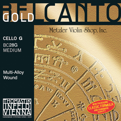 BELCANTO Gold cello G string, medium, by Thomastik-Infeld