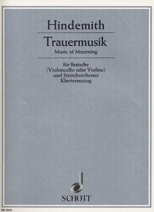 Hindemith, P. (Willms, arr.) Trauermusik (cello and piano)