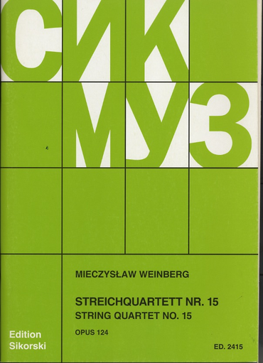Weinberg, Mieczslaw: String Quartet No. 15, Op. 124, score and parts