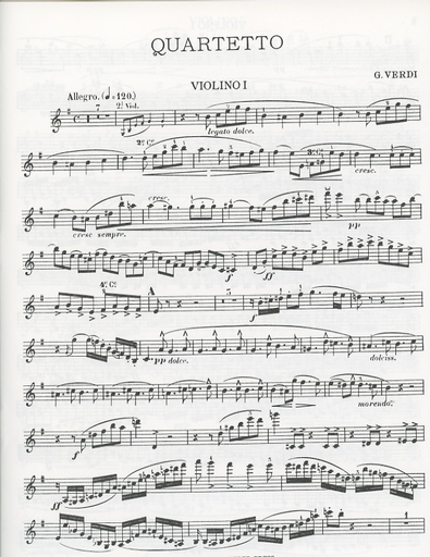 Verdi, Giuseppe: String Quartet in e minor (set of parts)