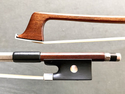German violin bow, siver & ebony branded GERMANY