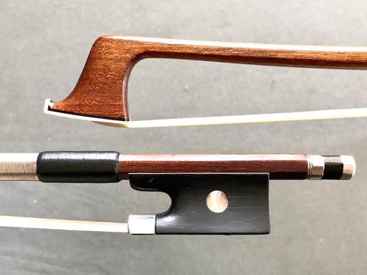 German violin bow, siver & ebony branded GERMANY