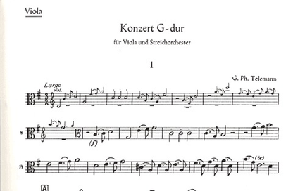 Telemann, G.P.: Concerto in G Major (viola & piano)