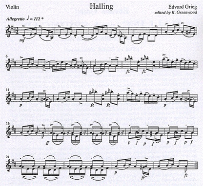 Grieg, Edvard: Halling & Springar (violin solo or viola solo)