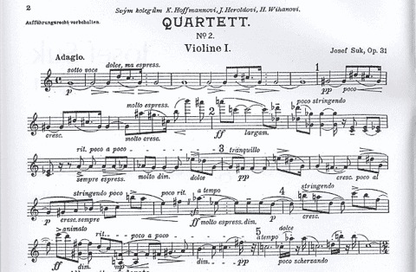 Suk, Josef: String Quartet Op.31 No. 2