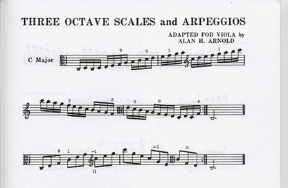 Arnold, Alan: Three Octave Scales & Arpeggios for Viola