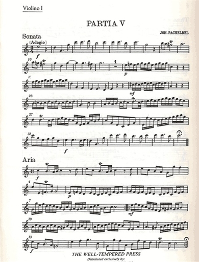 Pachelbel, J.: Suite No.5 in C: Suite No.6 om Bb (2 violins, cello, piano)